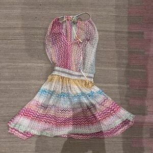 Colorful Chevron Halter Swim Sarong